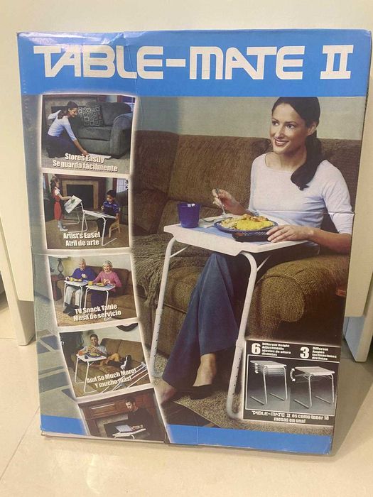 Mesa dobrável e compacta