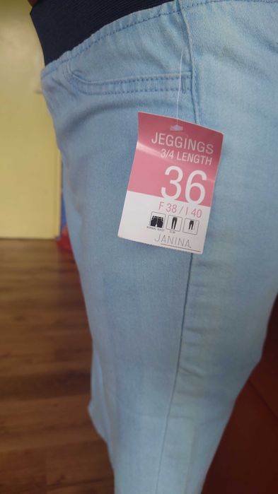 rybaczki jeansowe na gumce Janina nowe 3/4 rozmiar 36