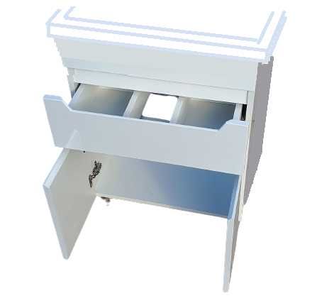 Новий комплект у ванну: тумба з прямокутним умивальником, раковиною.