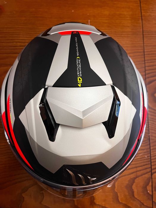 Capacete modular MT Atom SV vermelho mate, tam. S – NOVO, nunca usado