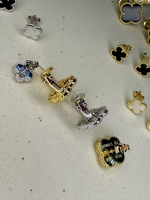 Kolczyki vintage alhambra wkret vca na van cleef