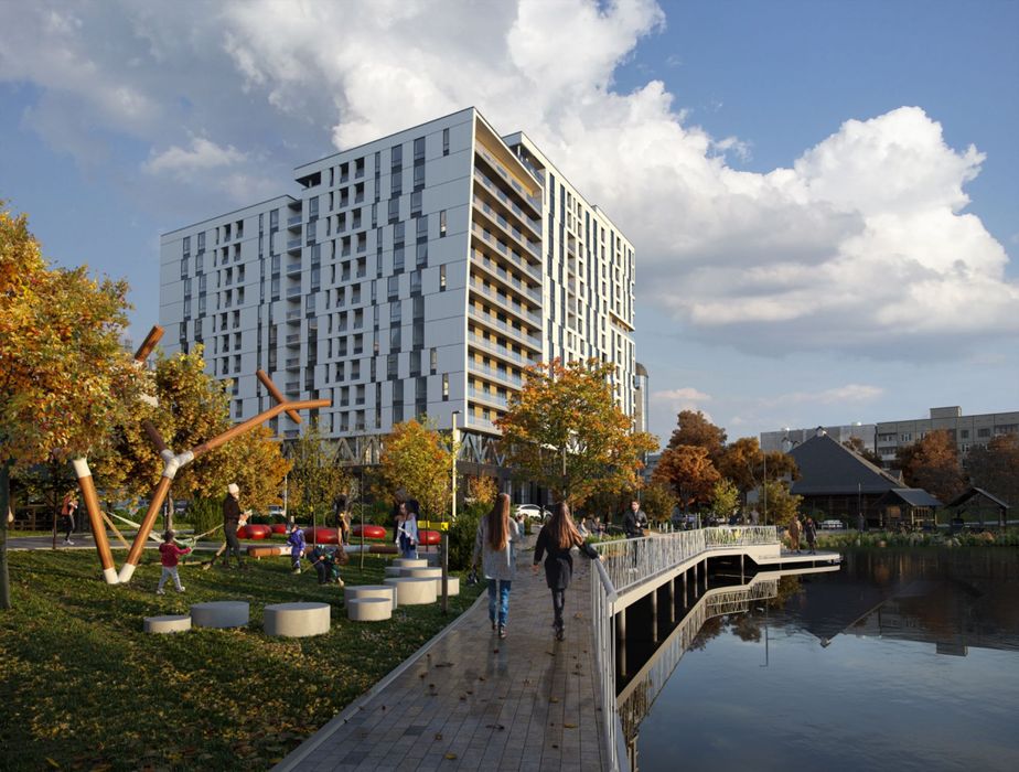 Продається видова 2-кімнатна квартира біля озера | 68,08 м² | 2 санвузли | ЖК Lake View бізнес-класу