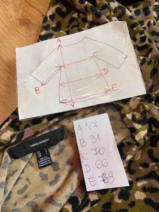 Panterkowa centki kolor khaki panterka xxxl 44 46 +size vero moda