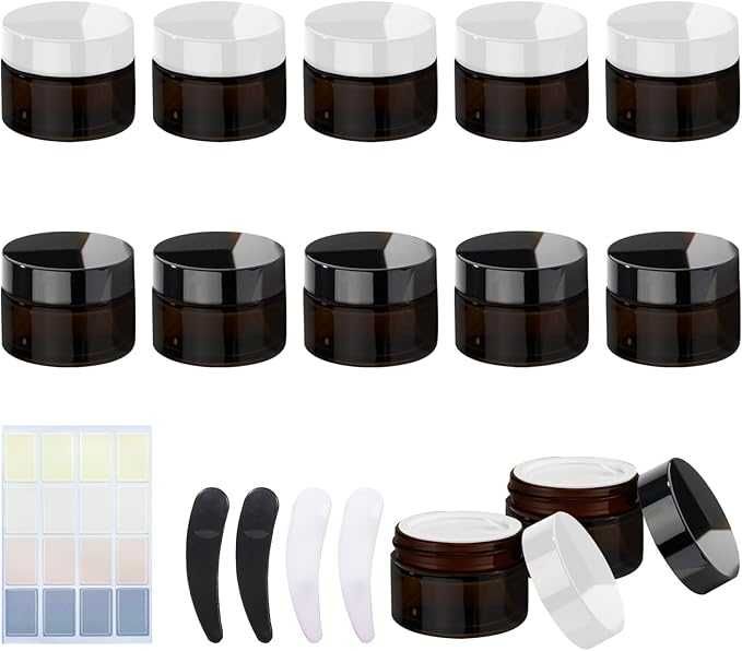 Zeuwets Opakowanie 10 pustych słoików na próbki szkło kosmetyczne NOWE