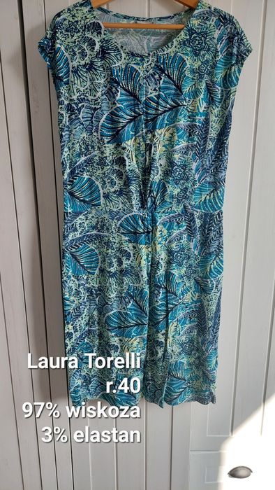 Sukienka letnia r.40 wiskoza Laura Torelli