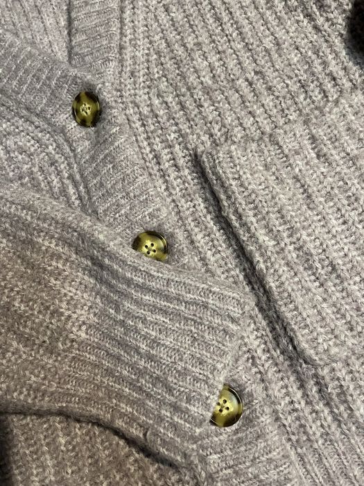 Gruby sweter na guziki Zara S