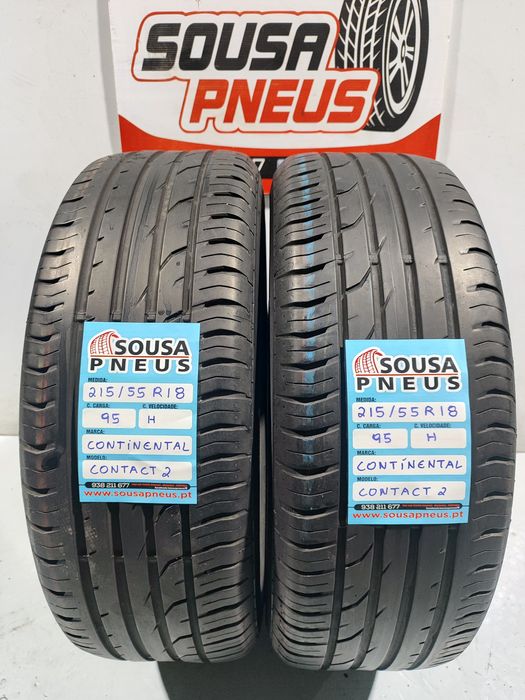 2 pneus semi novos 215-55R18 Continental - Oferta dos Portes