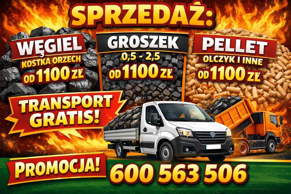 Groszek polski 28Mj/kg Węgiel polskie kopalnie Pellet Sulejów