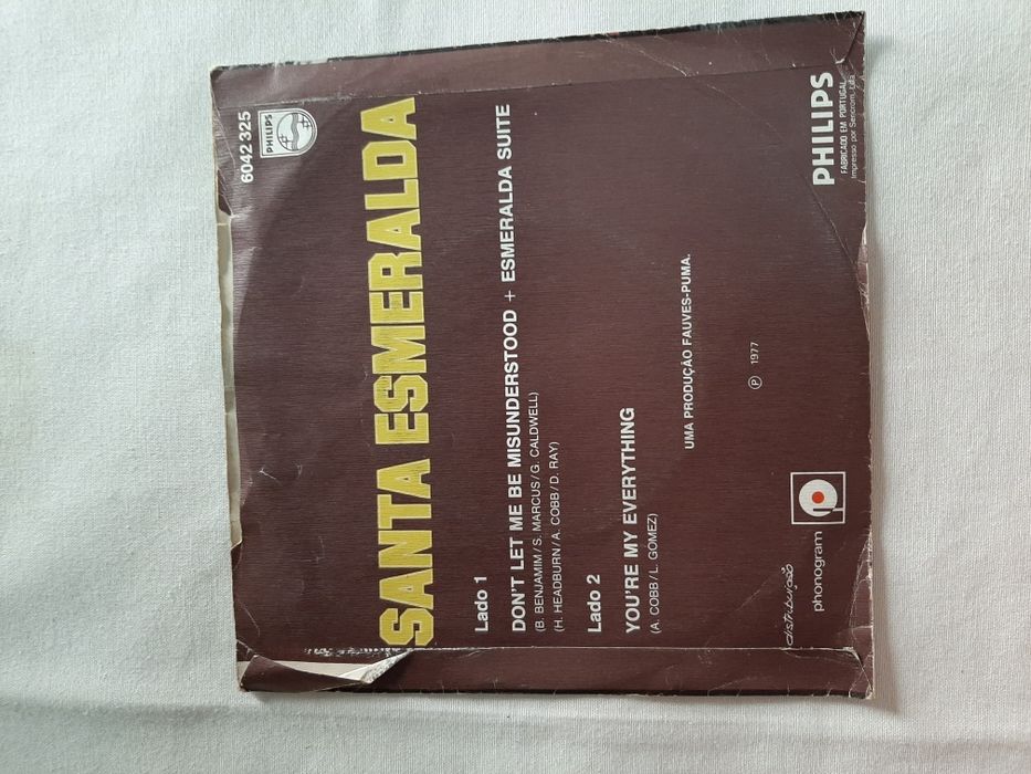 Disco Vinil 45 rotações- Santa Esmeralda starring Leroy Gomez