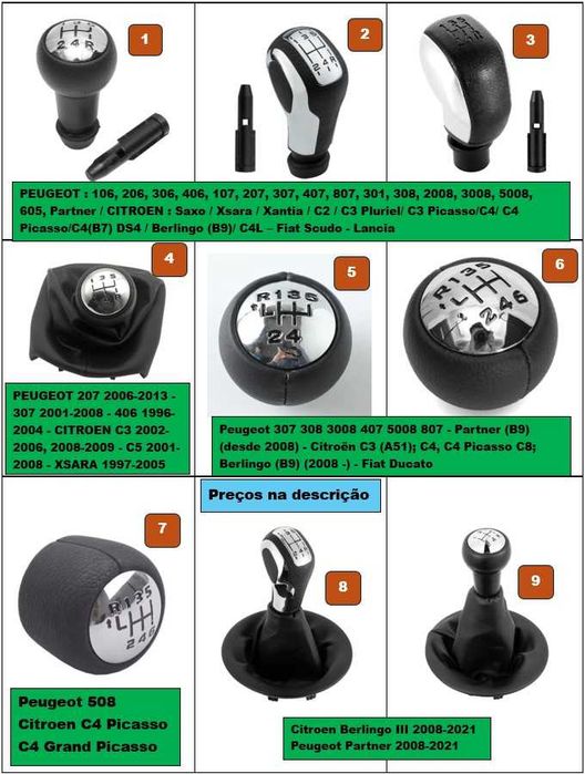 Maçaneta interna da porta Renault Opel Dacia Citroen