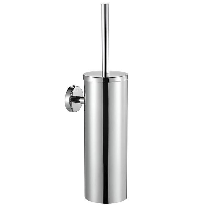 Szczotka WC do łazienki toalety uchwyt bez wiercenia chrom srebrna