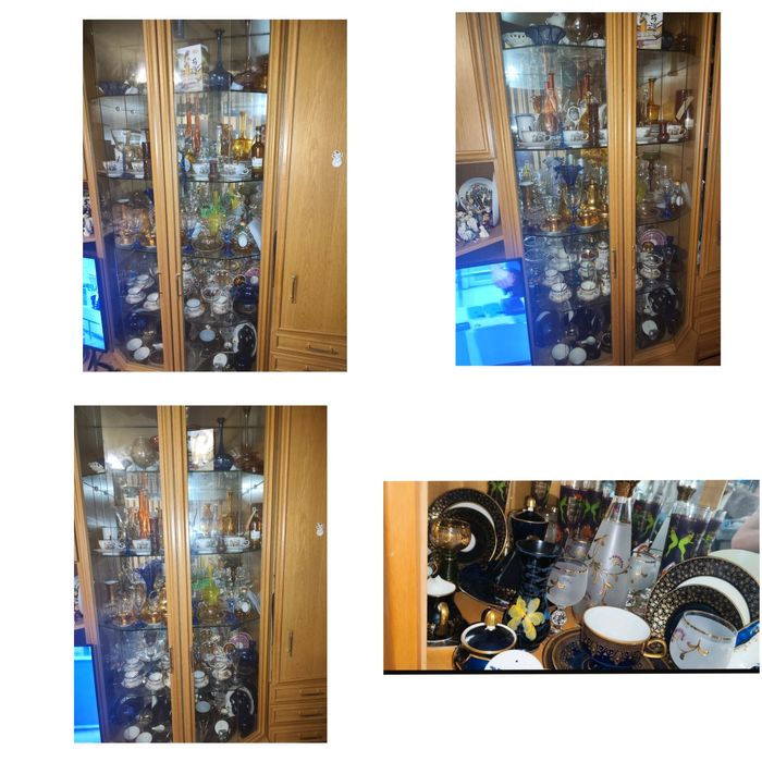 Фарфор, кобальт ,хрусталь.