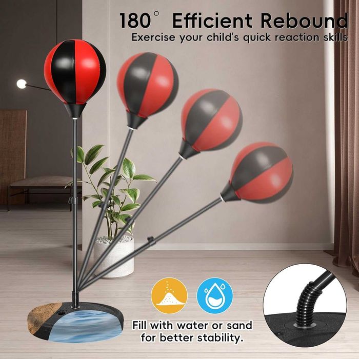 Тренажер для бокса груша боксерська перчатки Груша для бокса напольная