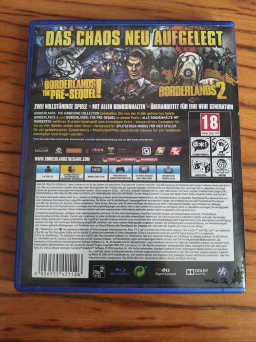 Диск на PS4 Borderlands: The Handsome Collection