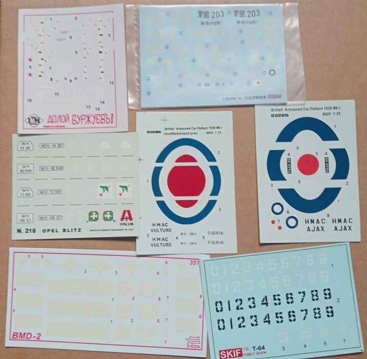 Декали масштаб 1:35