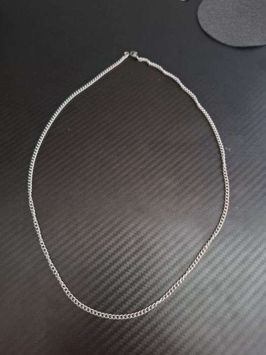 Łańcuszek metalowo srebrny