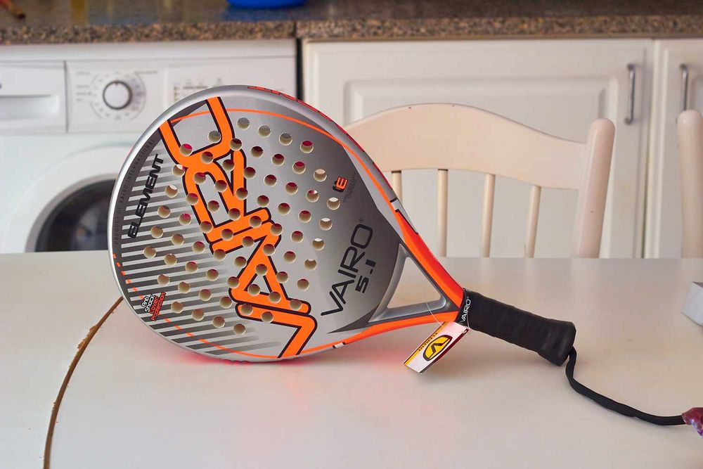 Raquete de padel - Vairo 5.1, Epoxi de Fibra de Vidro, carbono