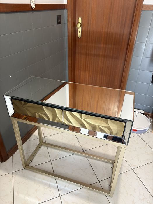 CONSOLA ESPELHADA - C/ duas gavetas