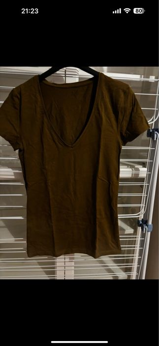 T-shirt mango verde azeitona