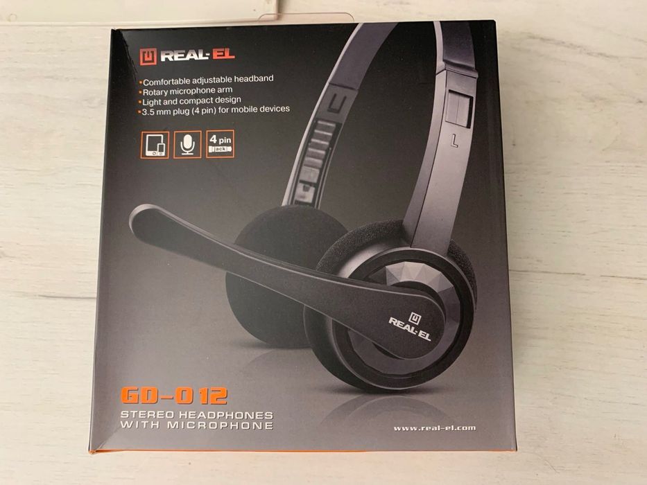 Гарнітура навушники REAL-EL GO-012