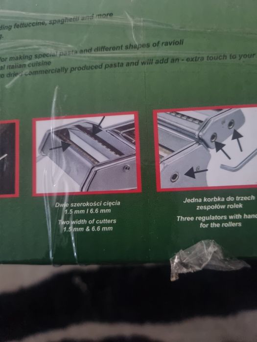 Maszynka do makaronu past lazanii ręczna 150 mm długości wałka nowa