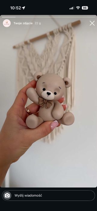 Slodki basic misiu z masy cukrowej dekoracja urodziny tort