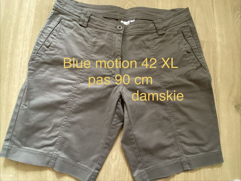 Blue motion 42 XL damskie bermudy spodenki jeansowe bermudy brązowe khaki Vintage