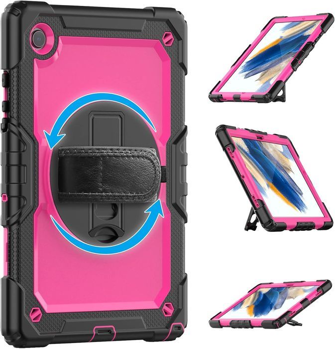 Etui do Samsung Galaxy Tab A8 10.5" Podstawka i Pasek na Ramię Różowe