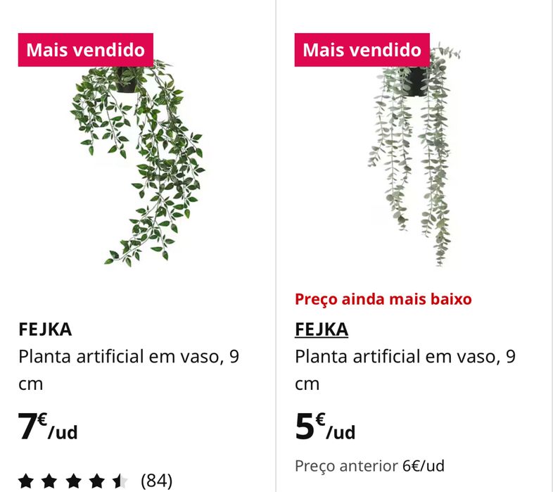Calha metal c/ vasos IKEA como NOVO (x2)