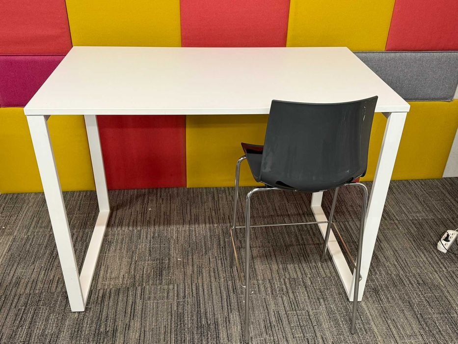 Stół barowy kuchenny wyspa 140x80 wysokość 103 biały okazja!