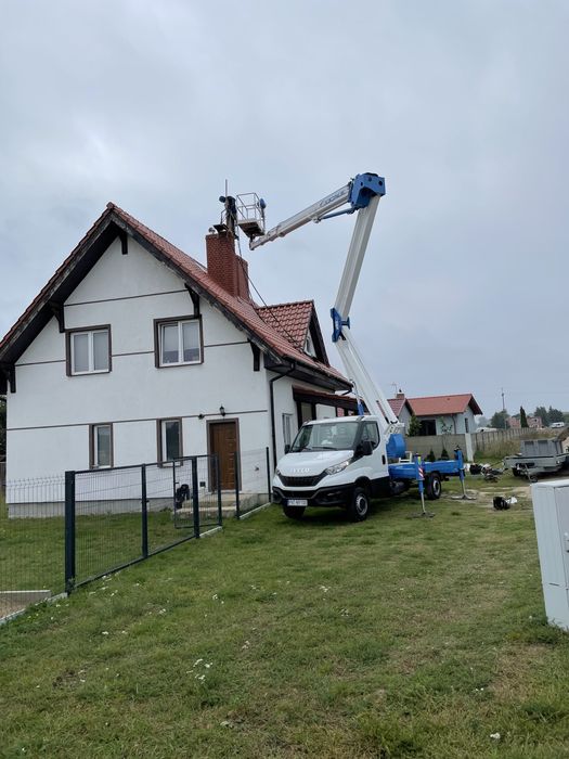 Frezowanie kominów bez chodzenia po dachu wycika drzew