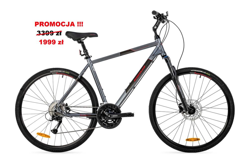PROMOCJA !!! Rower Wheeler Cross 6.3 męski szary 28" Różne rozmiary ramy