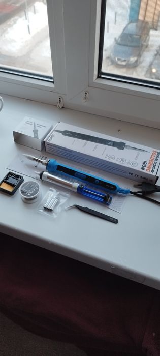 Електричний Паяльник 100Ват з дисплеєм 6 в 1