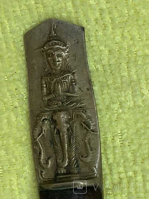 старинная столовая ложка никель-бронза .