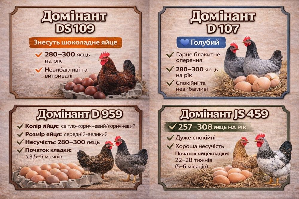Інкубаційні яйця Домінантів