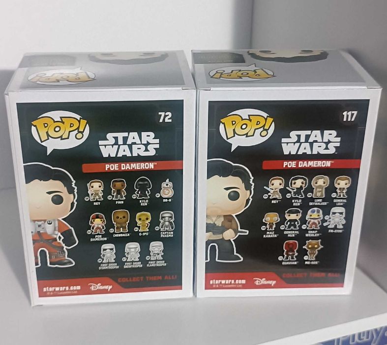 Funko Pop! Star Wars Poe Dameron #72 + # 117