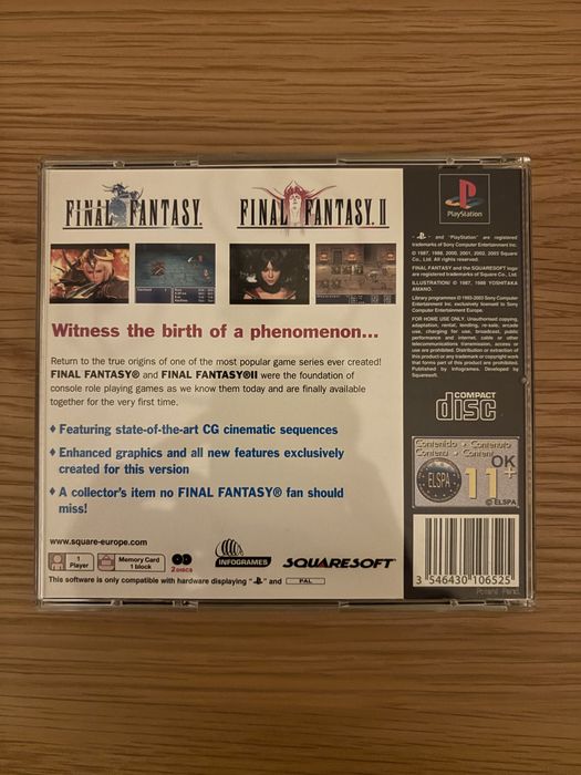 Final Fantasy Origins PS1 – Completo | Excelente Estado de Conservação
