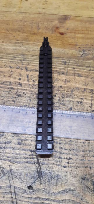 Планка пикатинни на АК74 АК47 Сталь Супер довга 212 мм