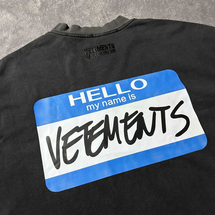 футболка Vetements My Name Is S M L