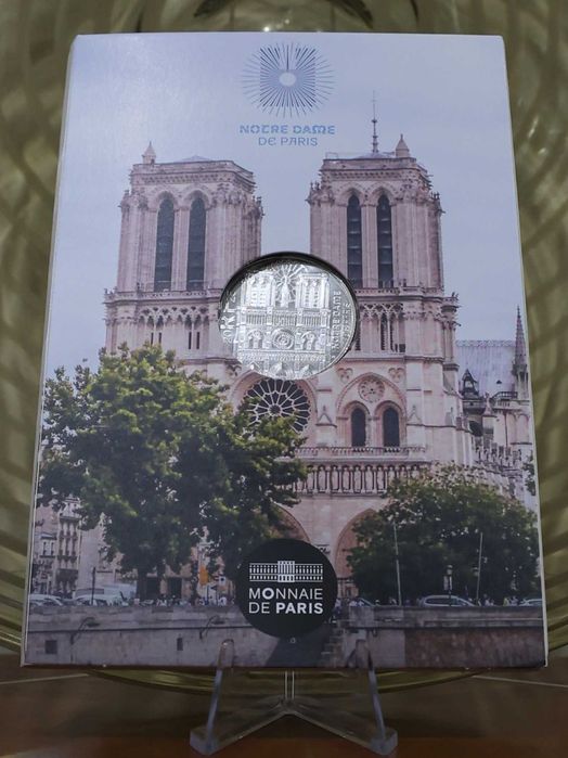 França Moeda 10 € Prata - 2025 - Catedral de Notre Dame de Paris