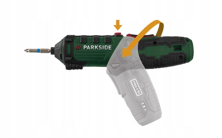 Parkside Pssa 4 B2 Wkrętarka 4v Obrotowa Rękojeść 10nm 26 Bitów Zestaw