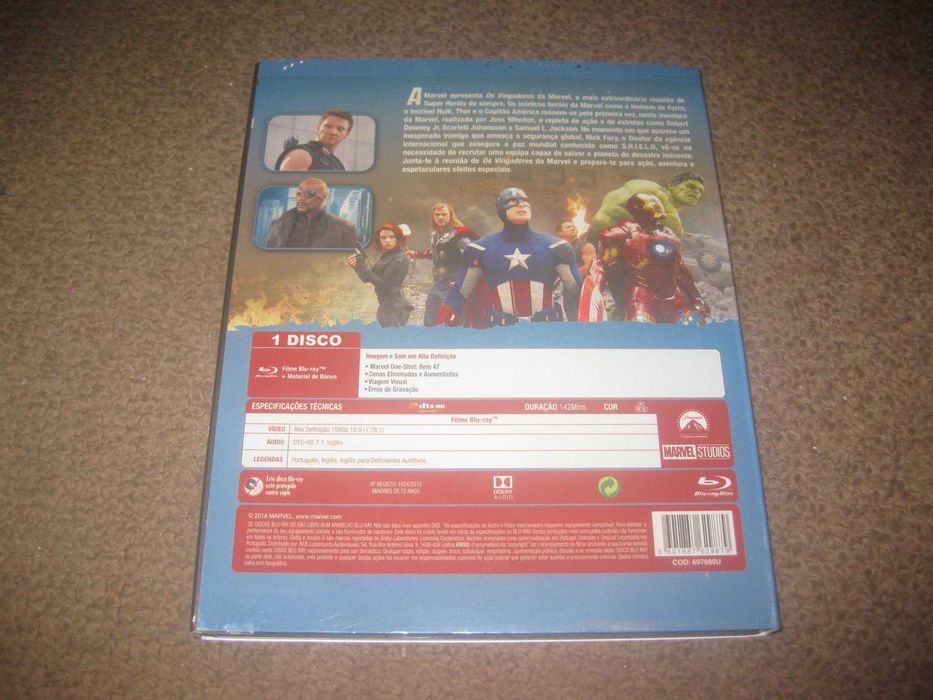 Blu-Ray "Os Vingadores" numa Edição Especial em Slidepack!