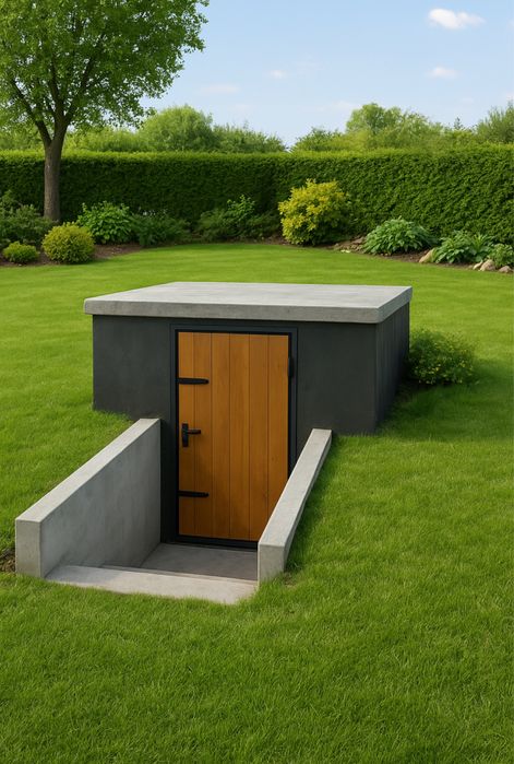 Tanio Piwniczka ogrodowa Sufit prosty Piwnica ze schodami Ziemianka