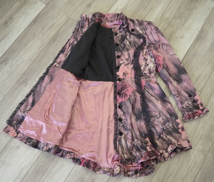 Spicy Vanilla_rose coat_płaszcz ocieplany_rozmiar L