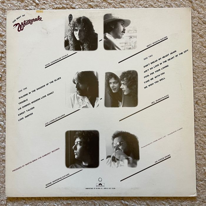 LP Платівка, Винил, Whitesnake ‎– The Best Of Whitesnake. Japan. 1981