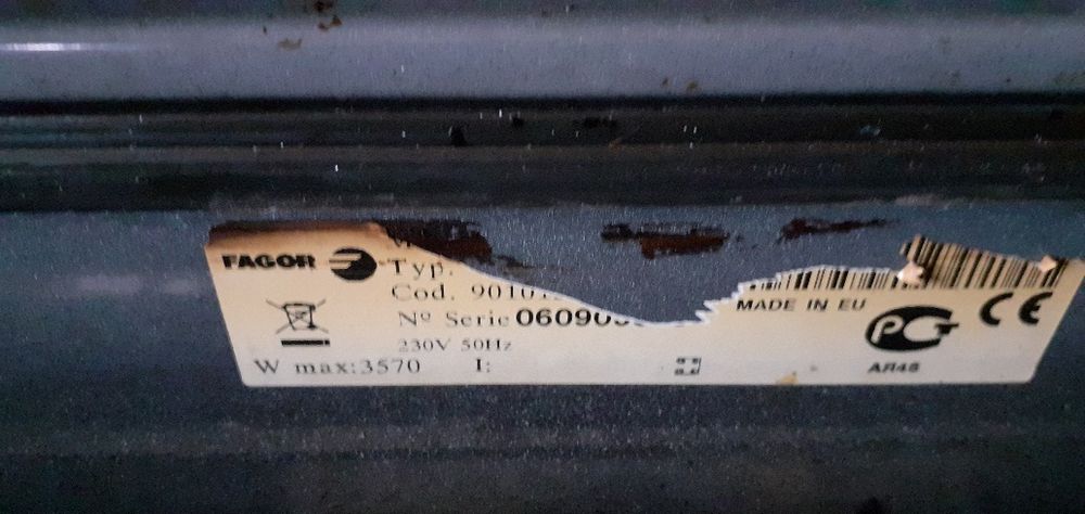 Eletroforno  marca fagor para pesas