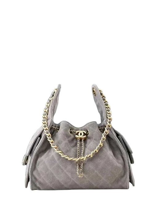 Сумка 25 Small Handbag Suede Leather Grey
