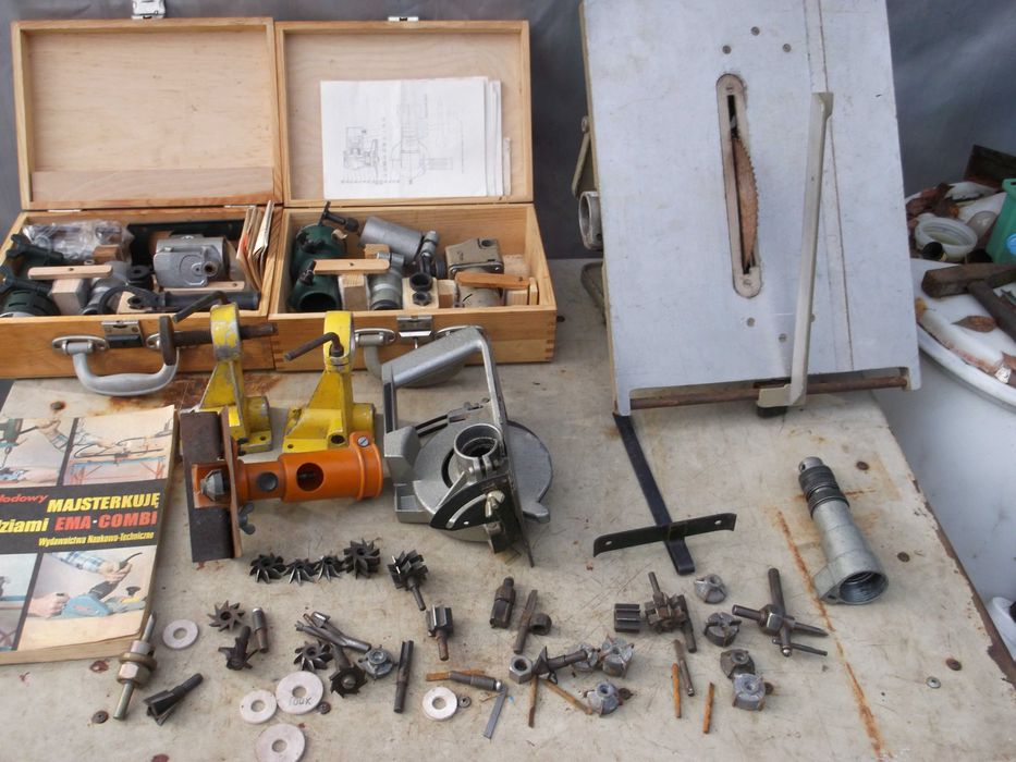 zestaw do wiertarki celma majsterkowicza z epoki prlu