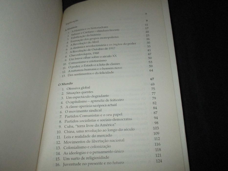 Livro Cinco conversas com Álvaro Cunhal 1ª edição