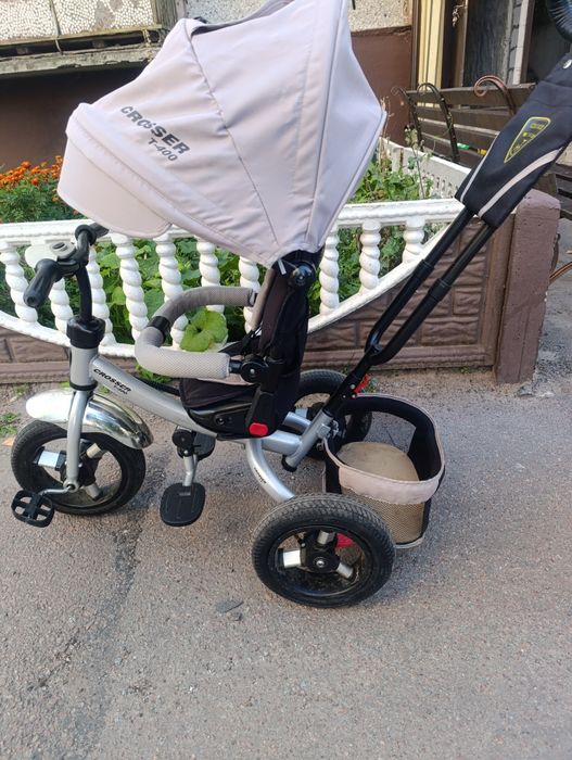 Велосипед з батьківською ручкою, тоьохколісний